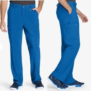 New Infinity Men's Modern Cargo Scrub Pants Size 2XL Athletic Blue Athletic NWT